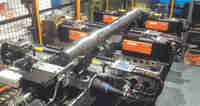 Automatic measuring station for geometry control of final railway axles