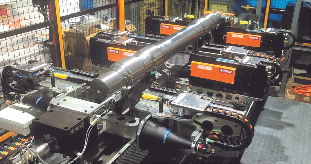 Automatic measuring station for geometry control of final railway axles Automatic measuring station for geometry control of final railway axles